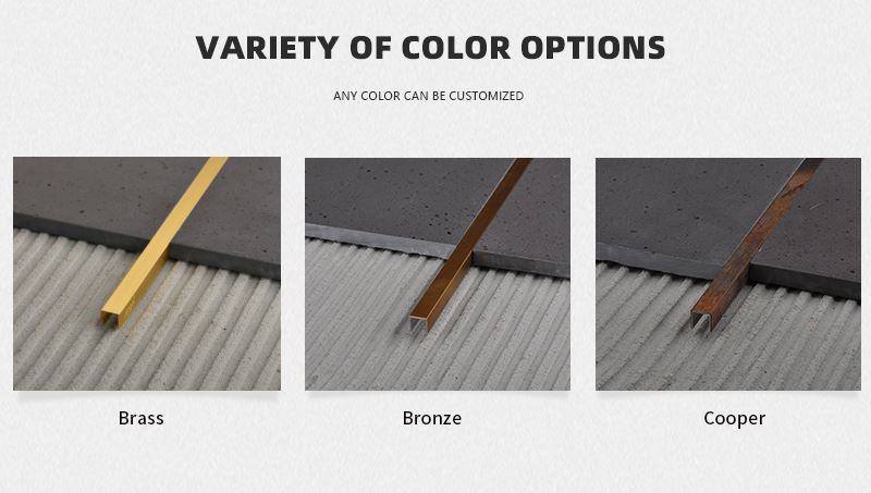 brass transition strip for tile and marble