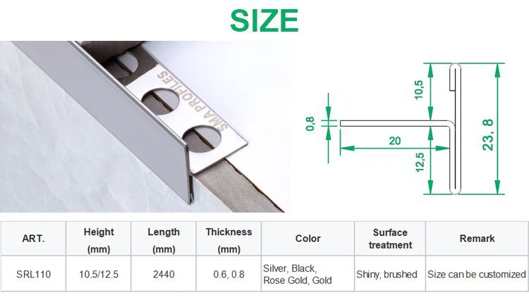 Countertop stainless corner trim Countertop stainless corner trim