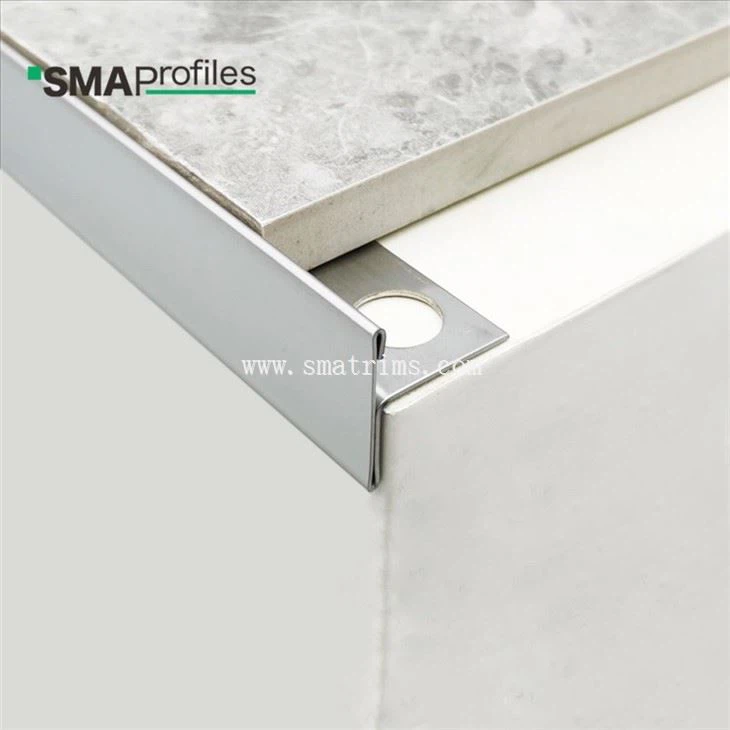 stainless steel trim for marble countertop